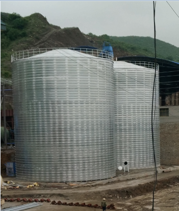 东洲粮食钢板仓的安装全过程不用热焊接